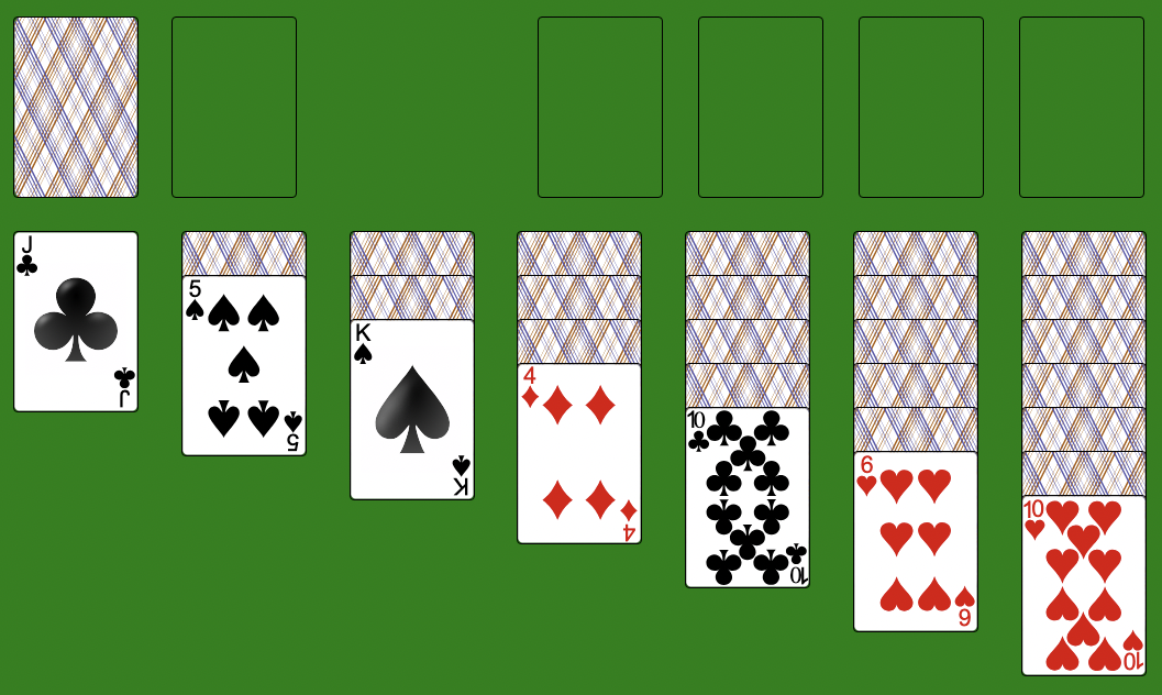 Initial state of a game of Solitaire