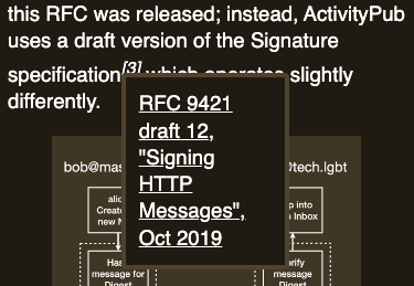 Screenshot of an inline tooltip