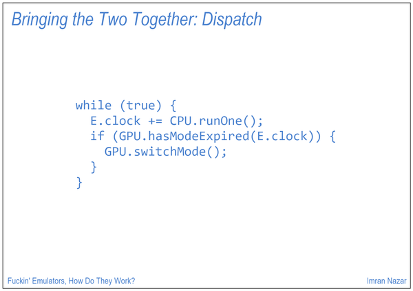 Slide 17: Bringing the Two Together: Dispatch